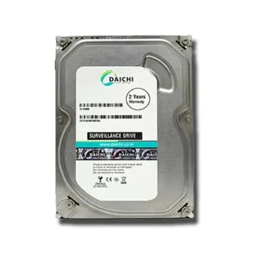 Daichi 500GB Surveillance Hard Drive – 3.5" SATA HDD for CCTV DVR | Reliable 24x7 Recording
