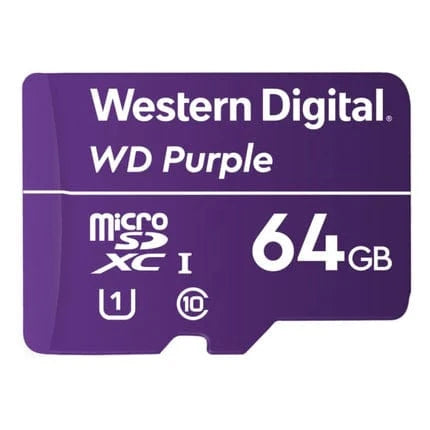 WD Purple 64GB microSD Card – CCTV-Optimized Surveillance Storage | Rugged & Reliable