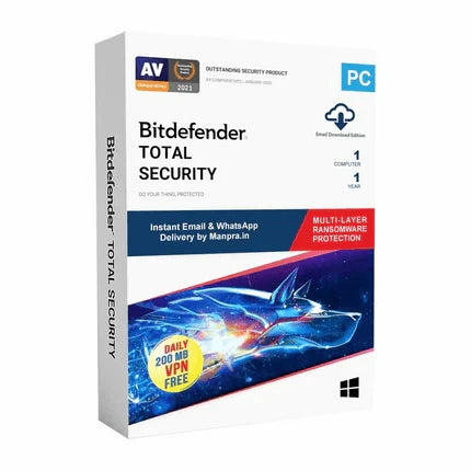 Bitdefender Total Security (1PC, 1Year) | Instant Delivery Email & WhatsApp