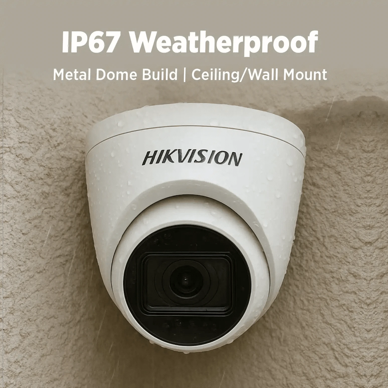 Hikvision DS-2CE76D0T-LPFS 2MP dome camera with audio and night vision