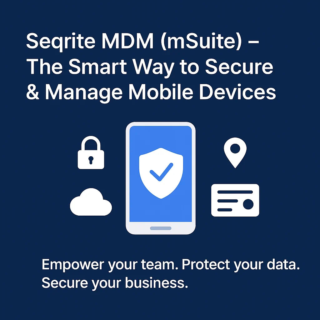 Seqrite MDM dashboard showing mobile device management and data protection features by Manpra