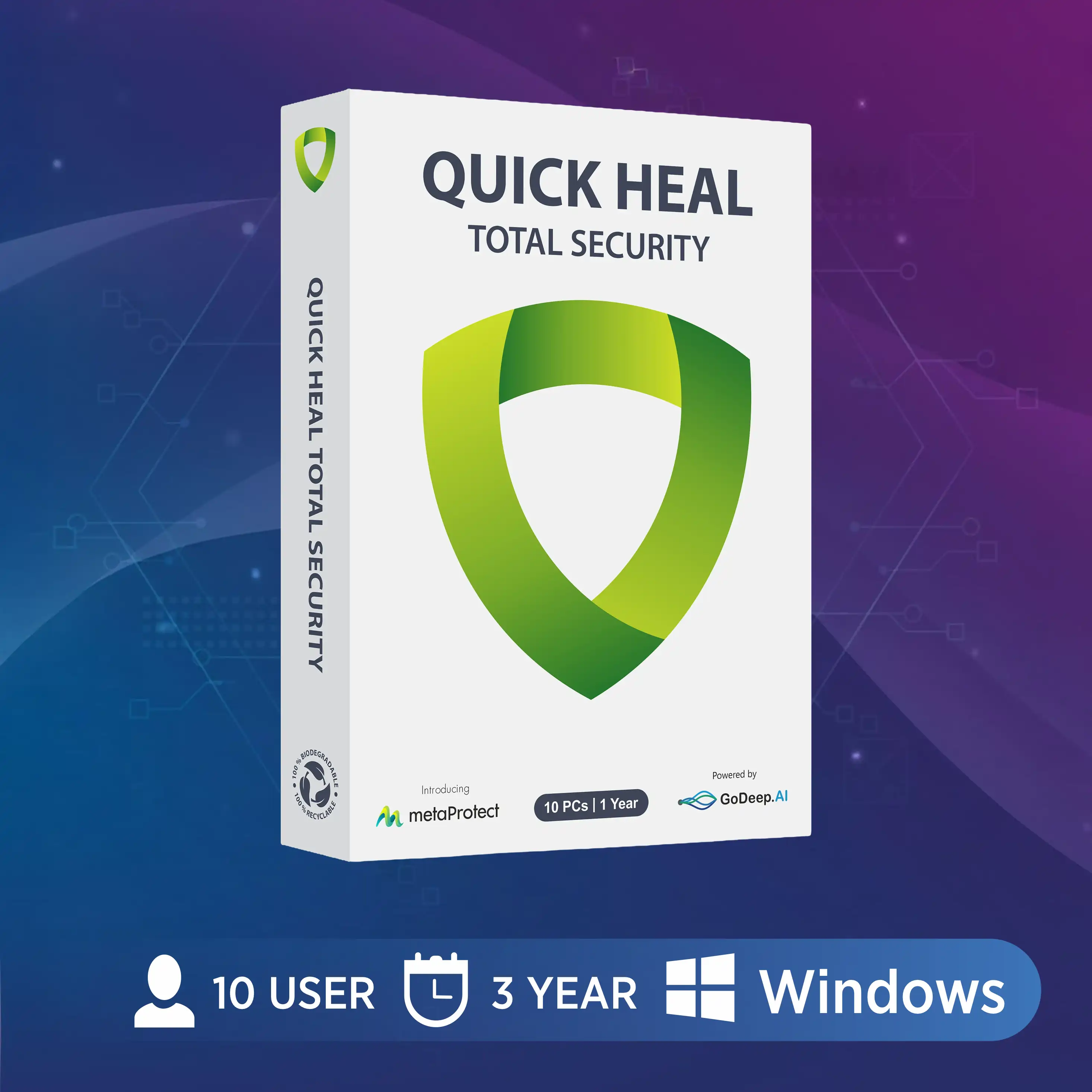 Quick Heal Total Security - 10 PC 3 Years | Instant Email & WhatsApp Delivery (Cash on Delivery)