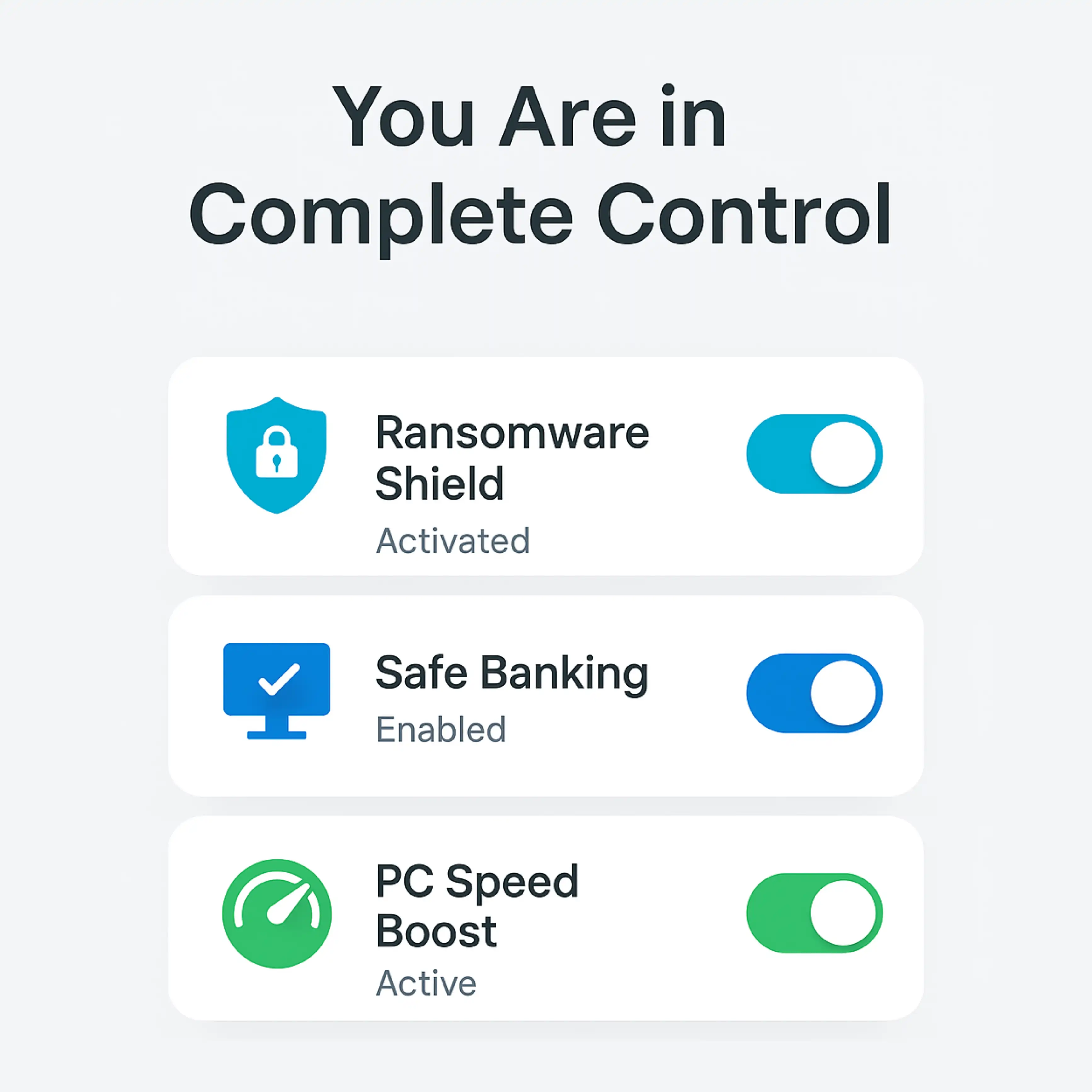 Quick Heal Total Security Control Panel - Ransomware Shield & Safe Banking